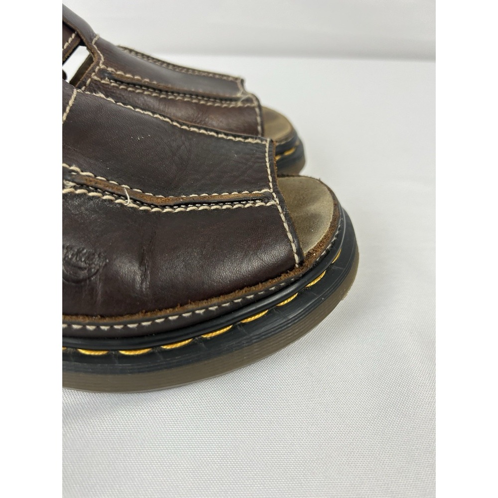Vintage Y2K Dr Martens 9064 Brown Leather Fisherman Sandals Womens 8 Made in UK - Picture 7 of 13